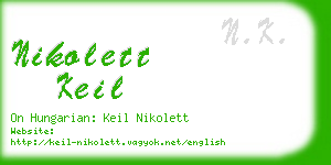 nikolett keil business card